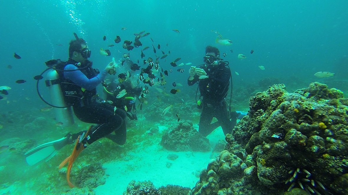 Team ZEROTHREETWO discovers scuba diving